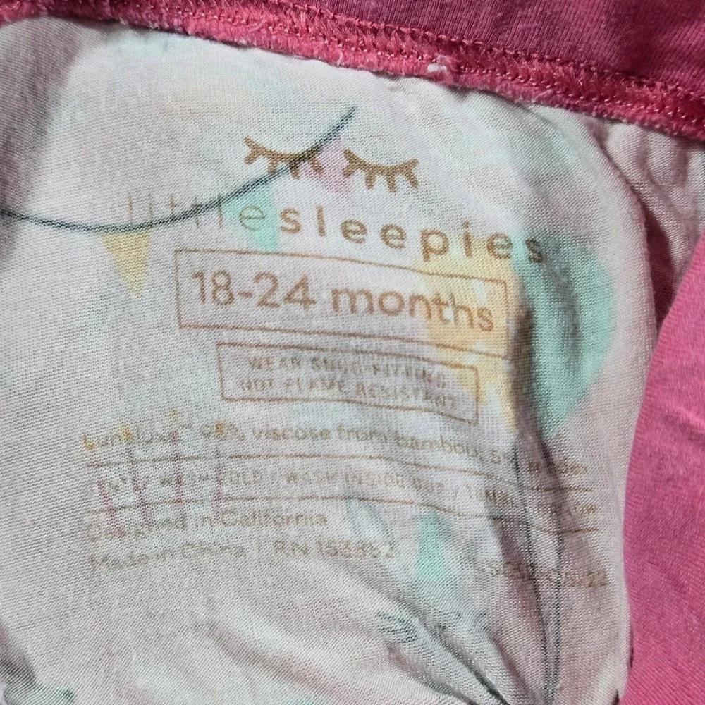 Little Sleepies Pink Party Animals 2pc Pajama Set - Size‎ 18-24M
